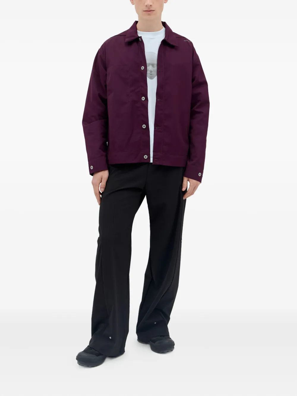 AFFXWRKS Shirtjack met logoprint Paars