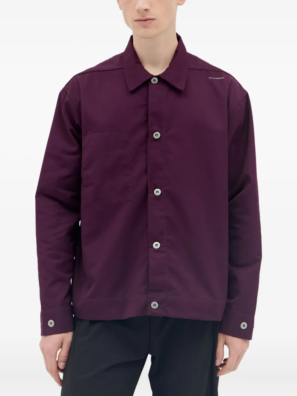 AFFXWRKS Shirtjack met logoprint Paars