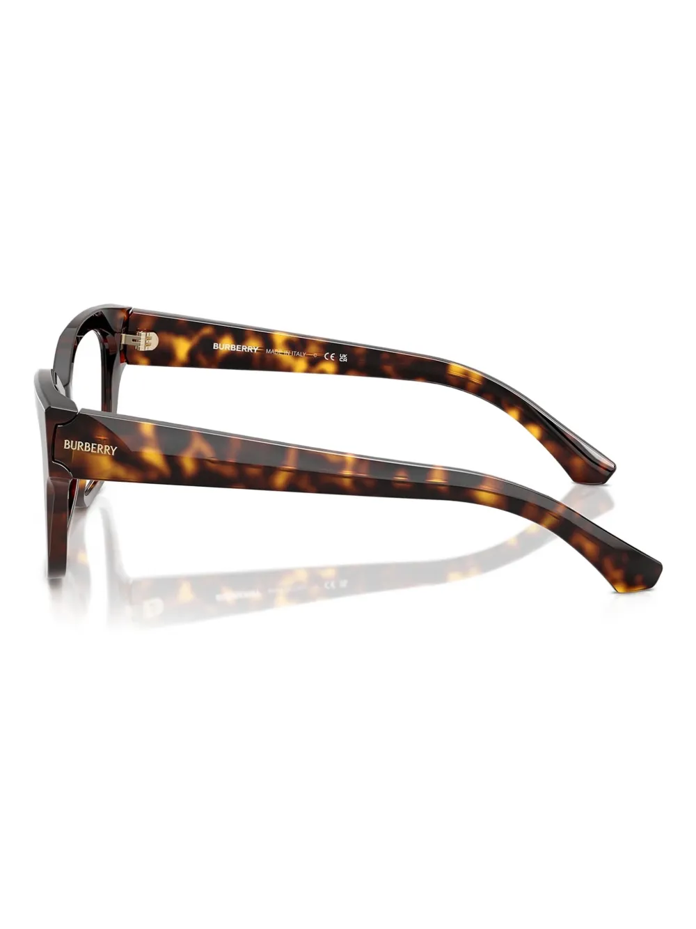 Burberry Eyewear Bril met geometrisch montuur van schildpadschild-effect Bruin