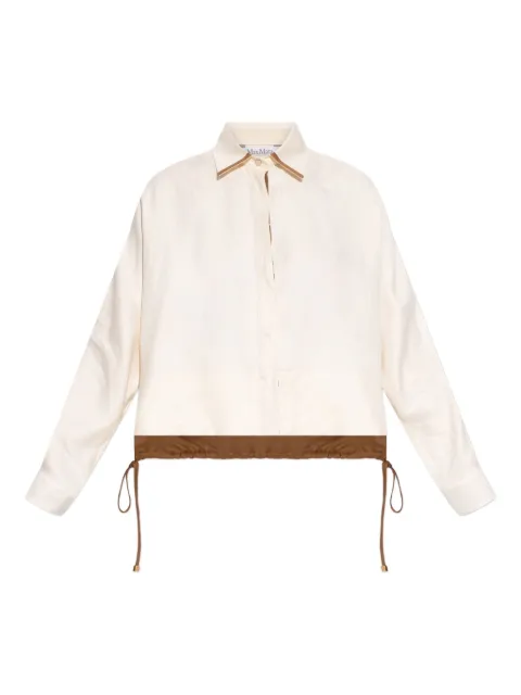 Max Mara camisa corta con cordones en el dobladillo