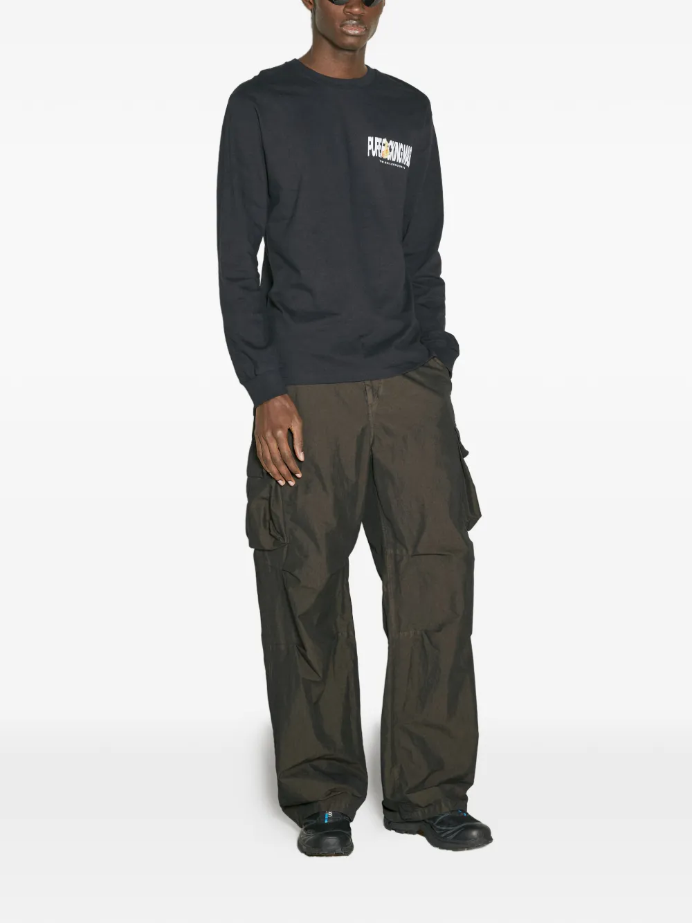 Boiler Room T-shirt met lange mouwen Zwart