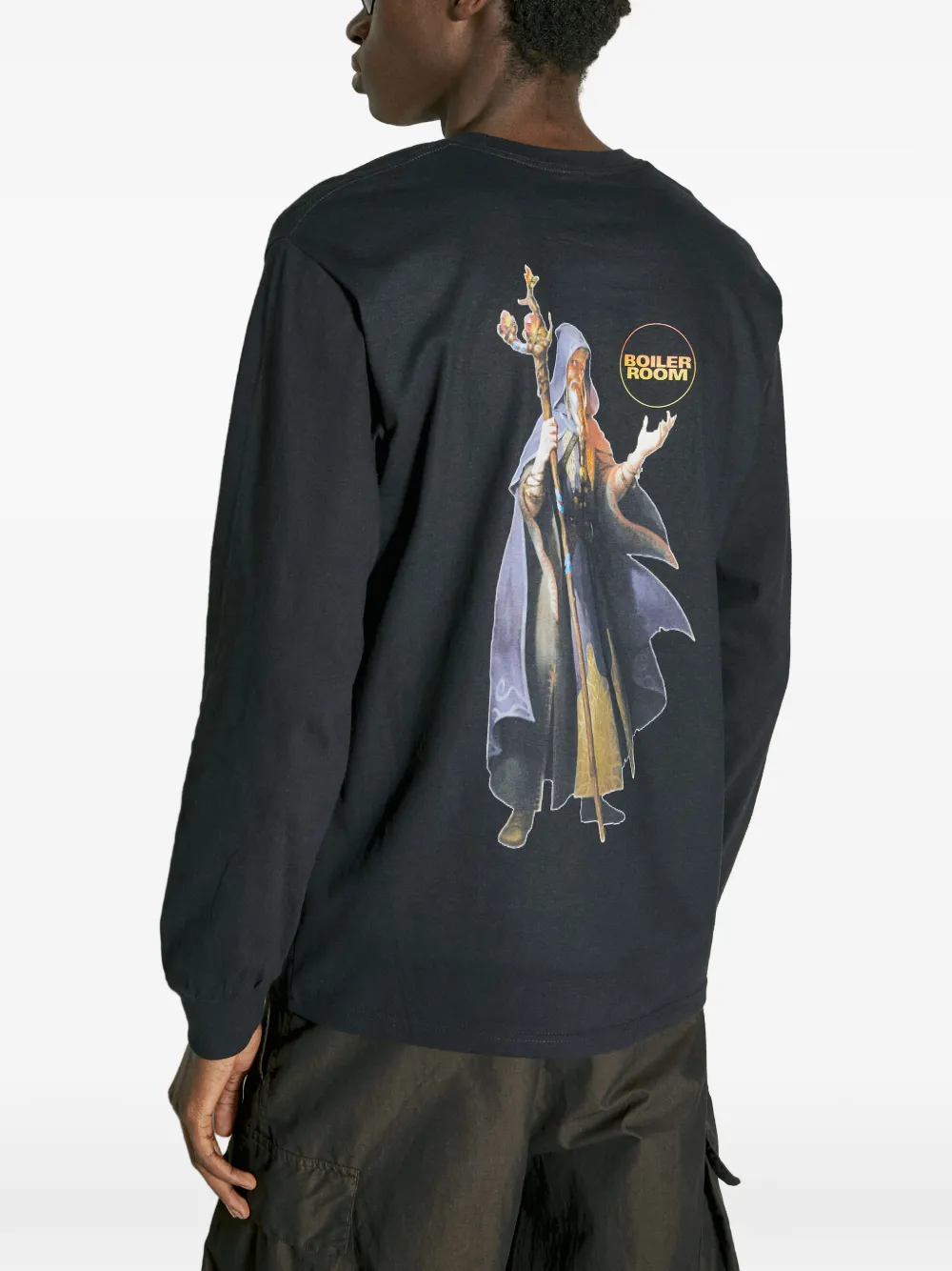 Boiler Room T-shirt met lange mouwen Zwart