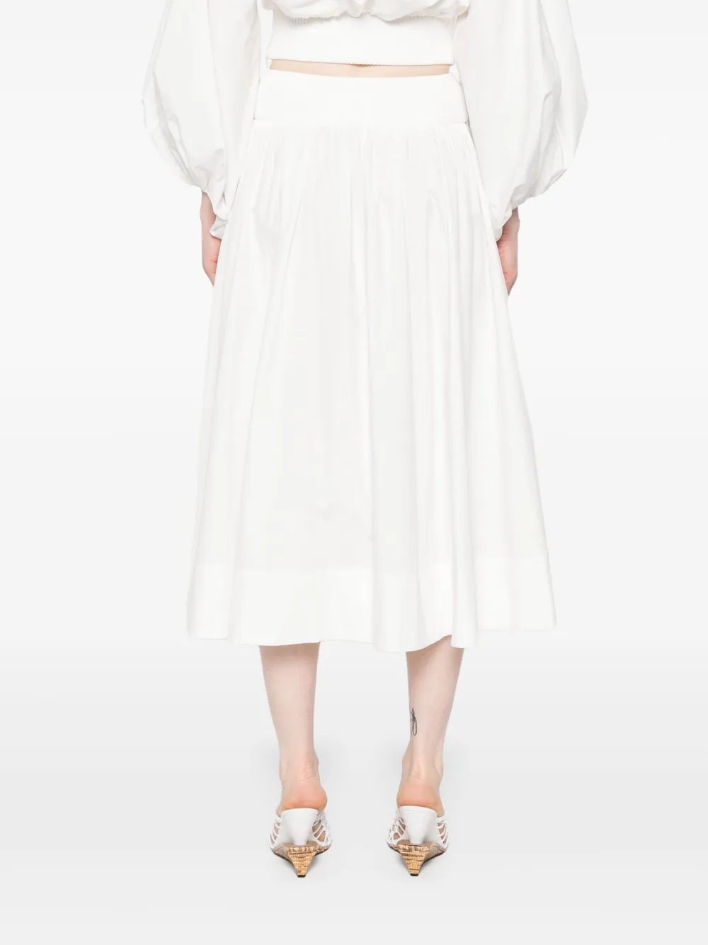 ZIMMERMANN POPLIN MIDI SKIRT