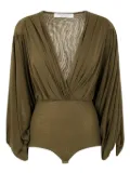 Philosophy Di Lorenzo Serafini wide-sleeves bodysuit - Brown