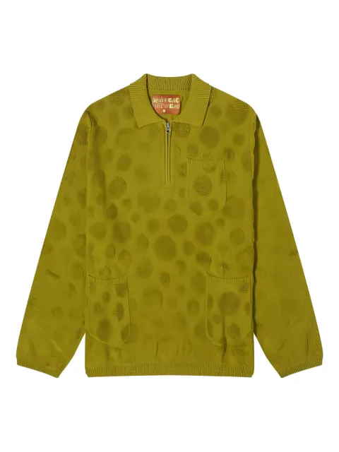 Brain Dead polka-dot polo sweater
