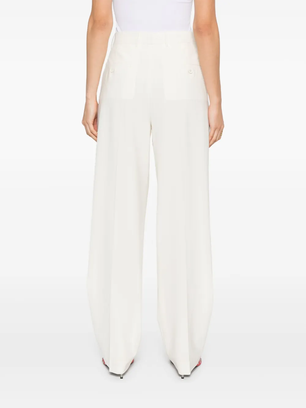 Marni Broek met geborduurd logo Beige