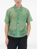 Brain Dead lace short-sleeve shirt - Green
