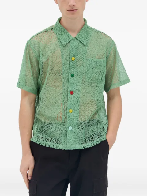 Brain Dead lace short-sleeve shirt