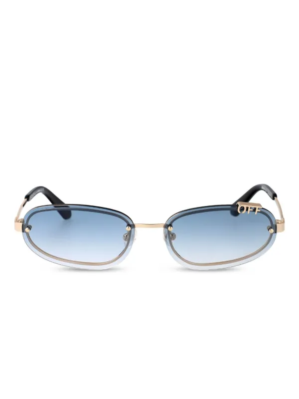 【Off-White】マイアミオーバルフレームサングラス Off-White Miami Metal Oval Sunglasses | Neiman Marcus