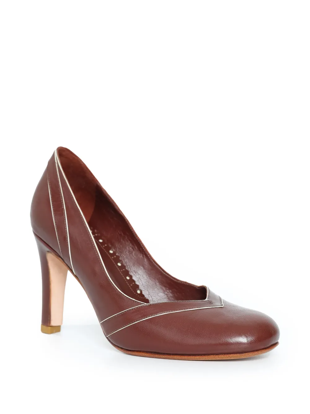 Sarah Chofakian 75mm Strengell pumps Brown