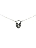 Christian Dior Pre-Owned 20th Century Silver Love Heart Lock Pendant Necklace costume necklace