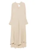 Nude crepe midi dress - Neutrals