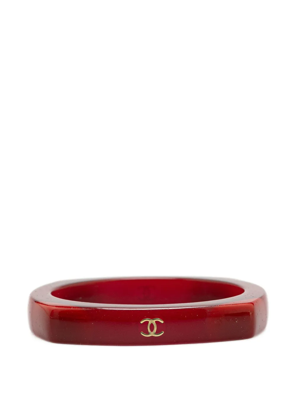 CHANEL Pre-Owned Bracciale rigido CC in resina 2001 - Rosso