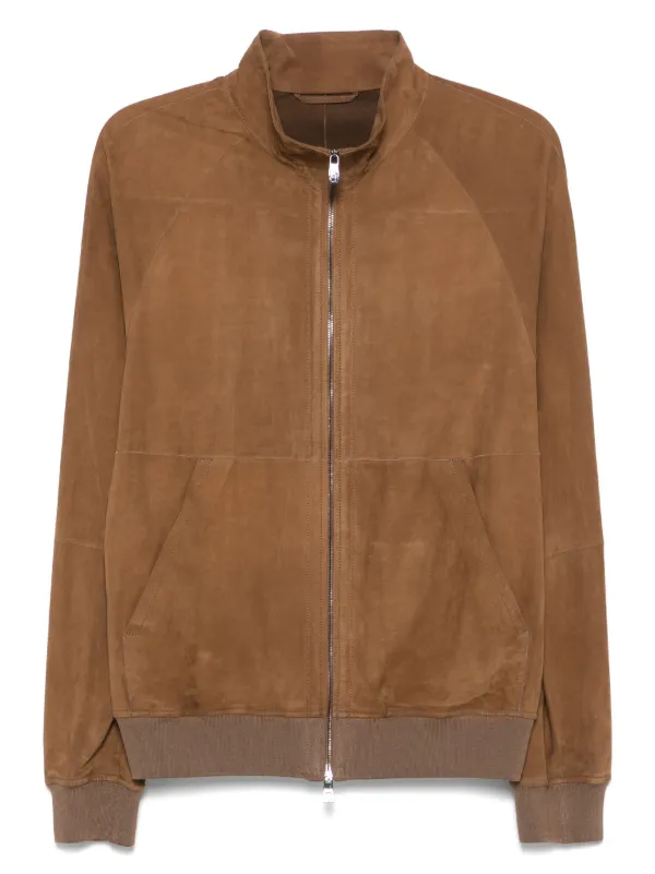 コルネリアーニ　中綿入りジャケット　スエード調　ブラウン Corneliani スエード ジャケット | ブラウン | FARFETCH JP
