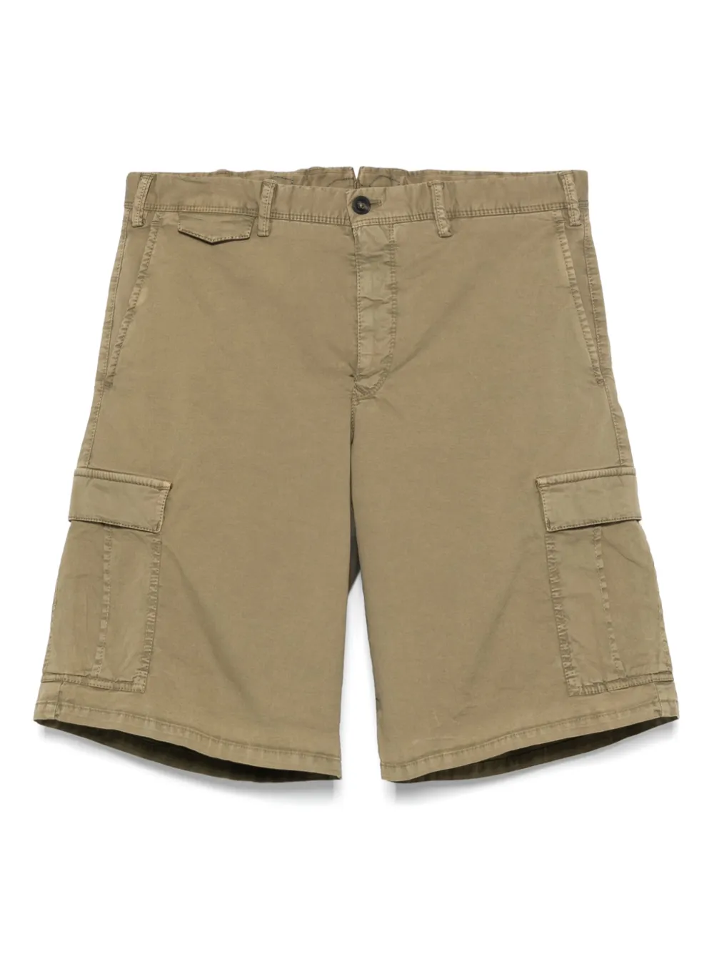 PT Torino Cargo shorts van stretch-katoen Groen