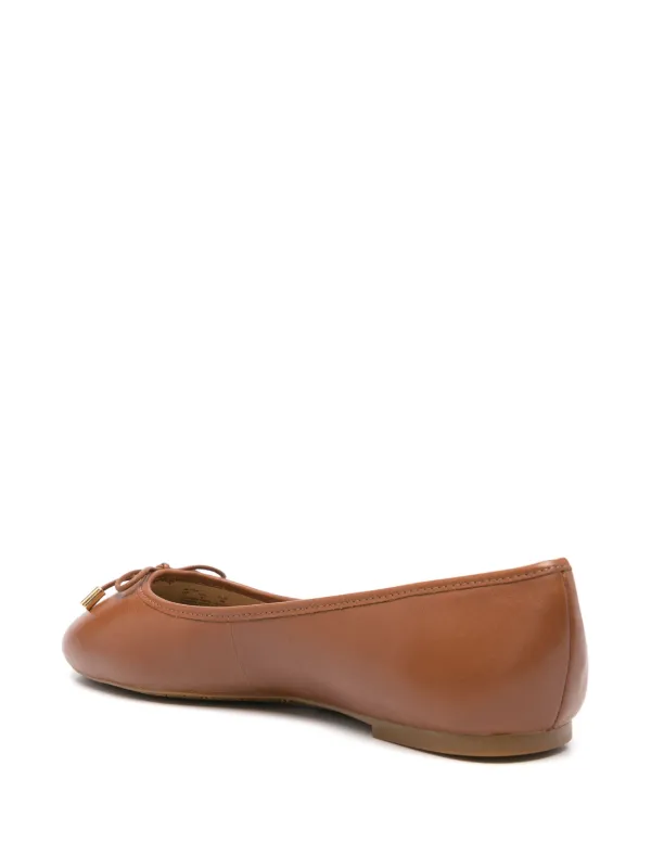 Lauren Ralph Lauren Leather Ballerina Shoes | Brown | FARFETCH