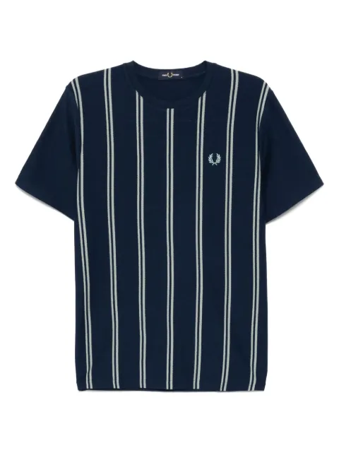 Fred Perry striped crepe T-shirt