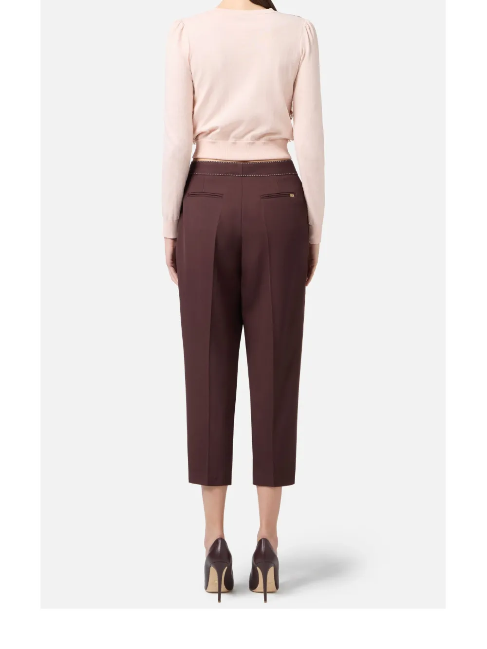 Elisabetta Franchi Sequin Embroidery Cardigan In Pink