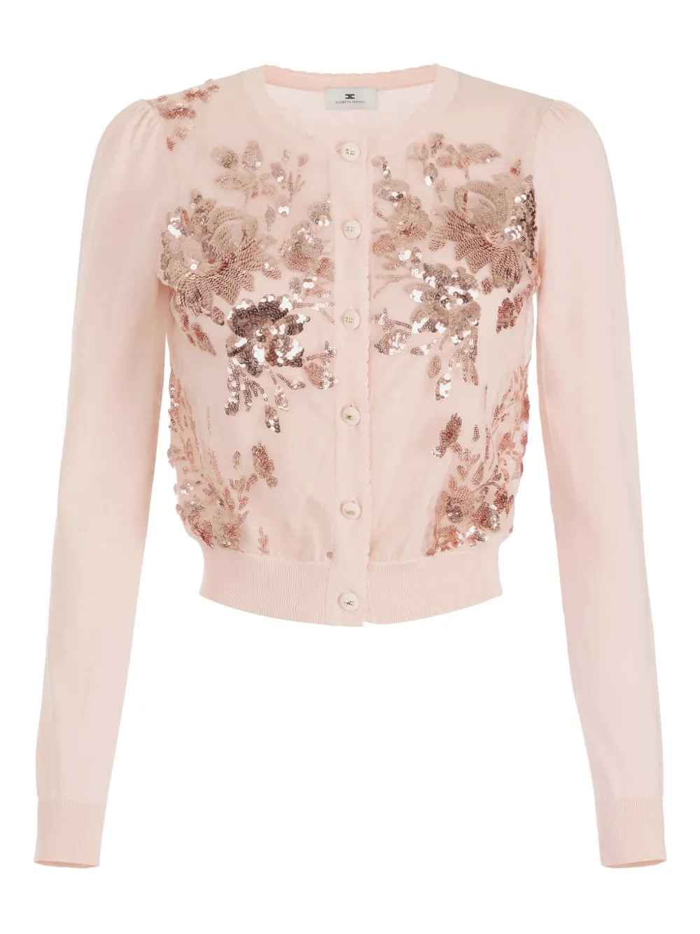 Elisabetta Franchi Vest met geborduurde pailletten Roze