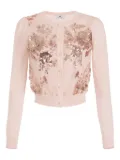 Elisabetta Franchi sequin embroidery cardigan - Pink