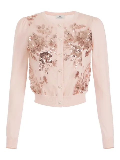 Elisabetta Franchi sequin embroidery cardigan 