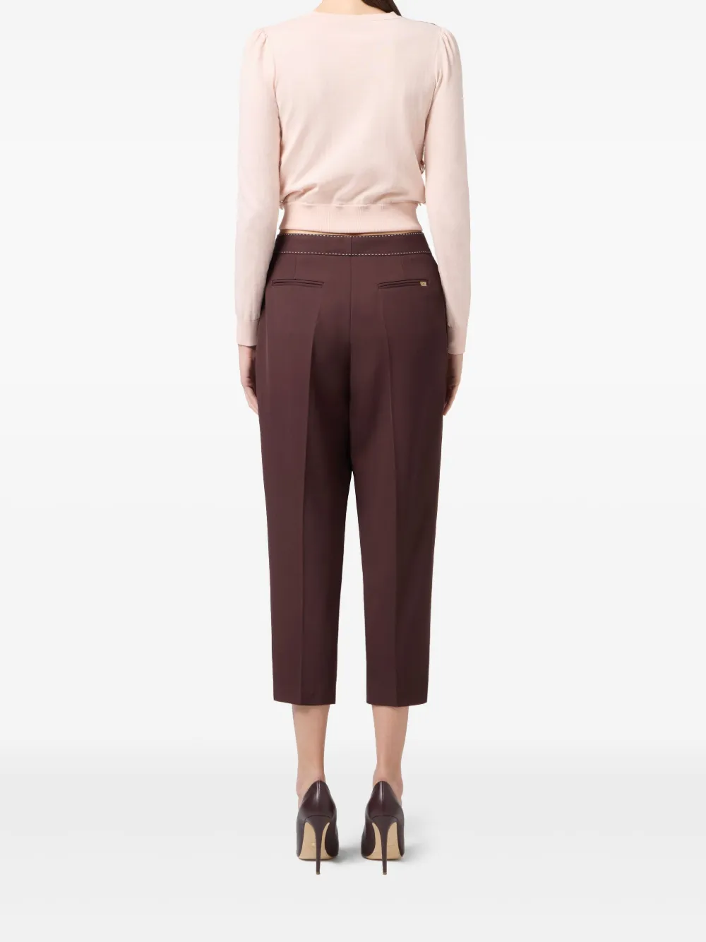 Elisabetta Franchi Vest met geborduurde pailletten Roze