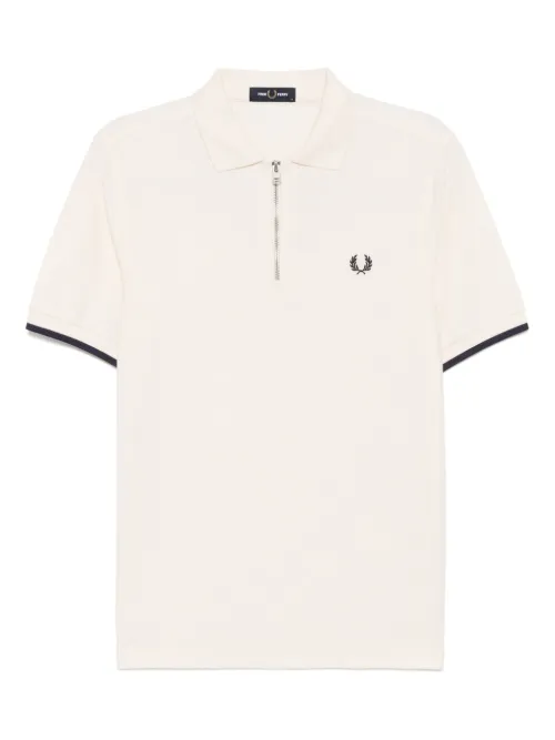 Polo en piqué de crêpe - Fred Perry - Modalova