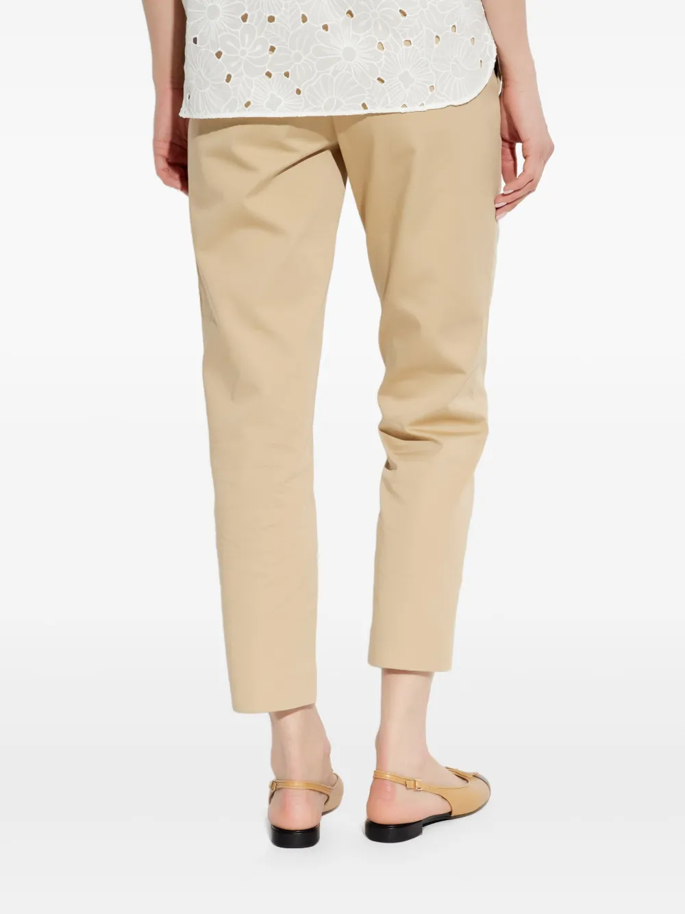 Tory Burch Katoenen broek Beige