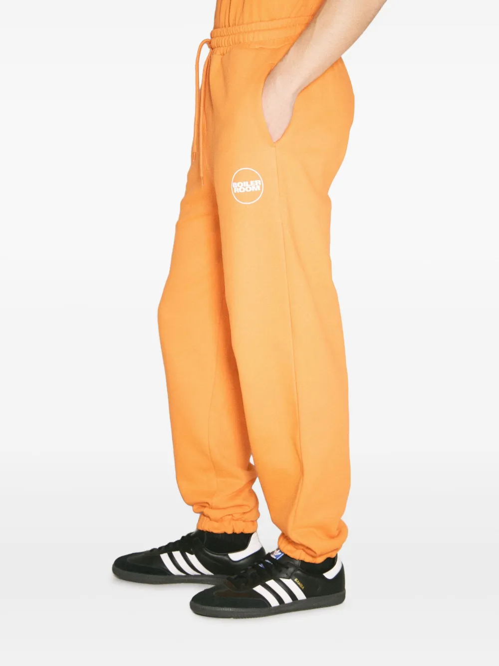 Boiler Room Logo Print Track Pants In Orange