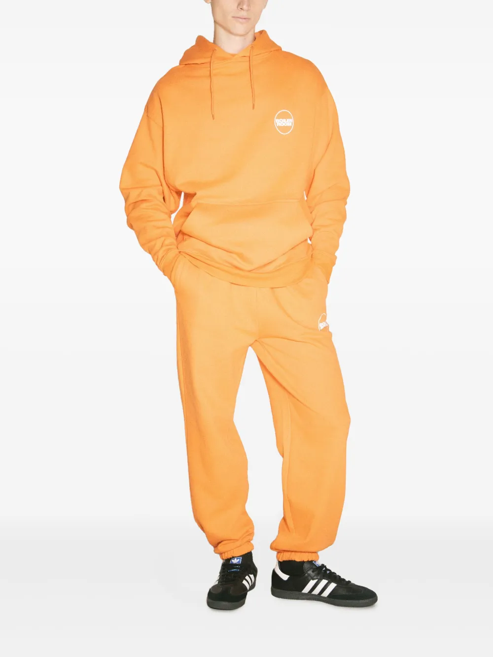 Boiler Room Logo Print Track Pants In Orange