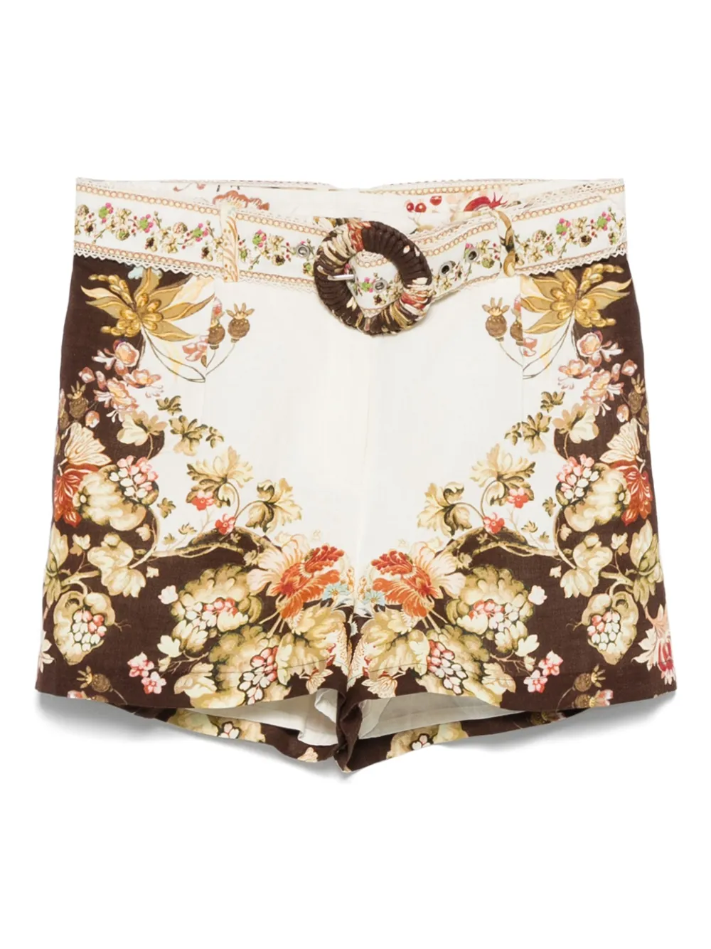 Hemant And Nandita floral-print shorts | Neutrals | Image 1