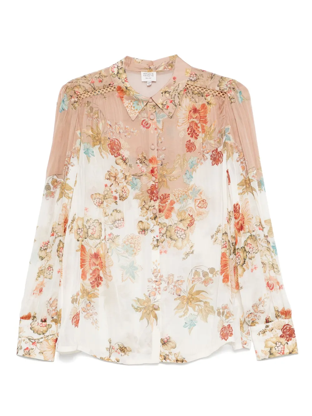 Hemant And Nandita floral-print shirt - Toni neutri