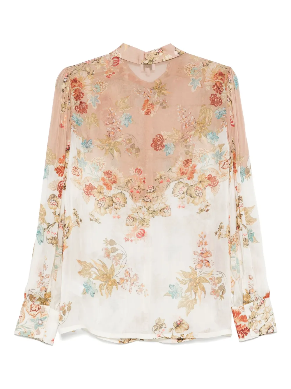 Hemant And Nandita Blouse met bloemenprint - Beige
