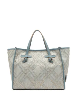 トートバッグ GIANNI CHIARINI Woman Tote bags Gnawed Blue BS6850CAPRI 3615 Gianni Chiarini Italian Made Blue Pebbled Leather Large