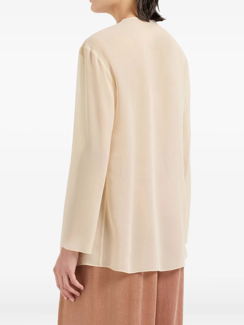 Giorgio Armani Zijden blouse Beige