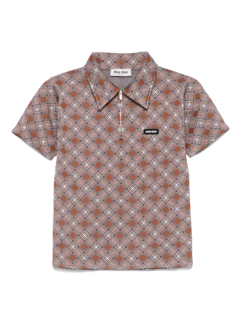 Miu Miu silk knitted polo top