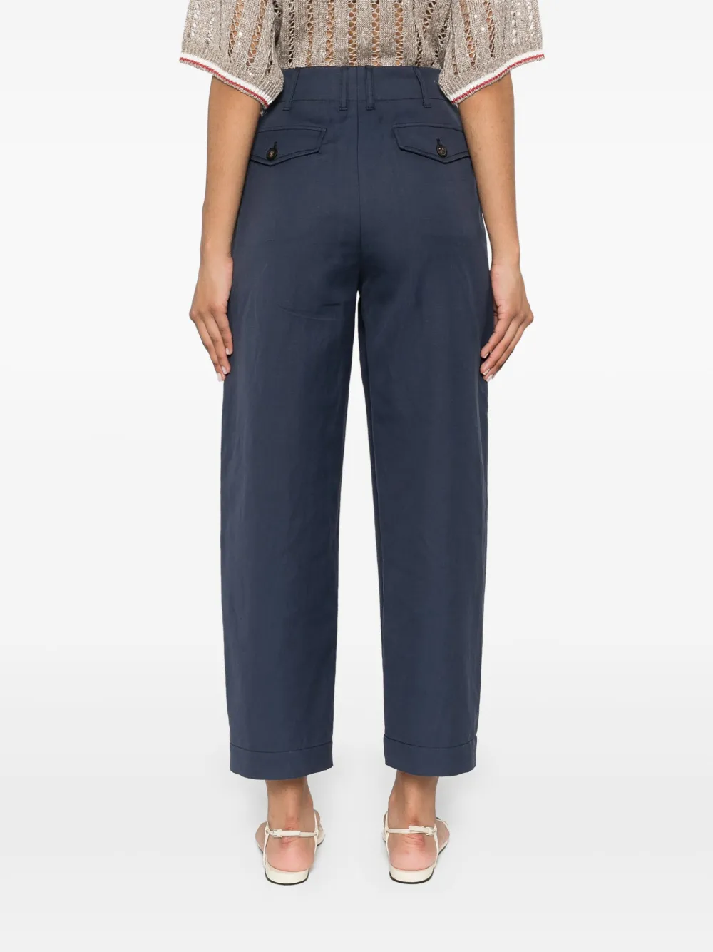 Brunello Cucinelli Broek met toelopende pijpen Blauw