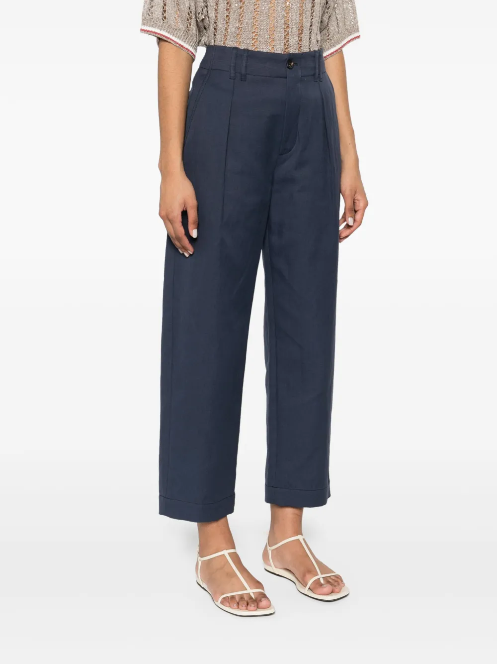 Brunello Cucinelli Broek met toelopende pijpen Blauw