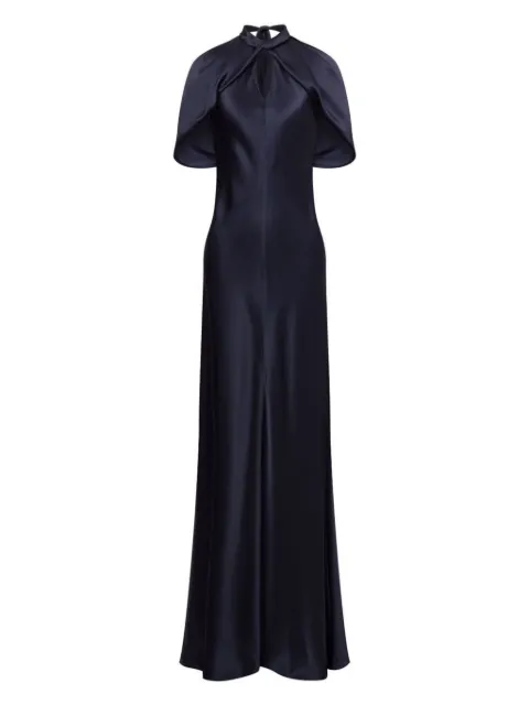 Alberta Ferretti cape-sleeves maxi dress