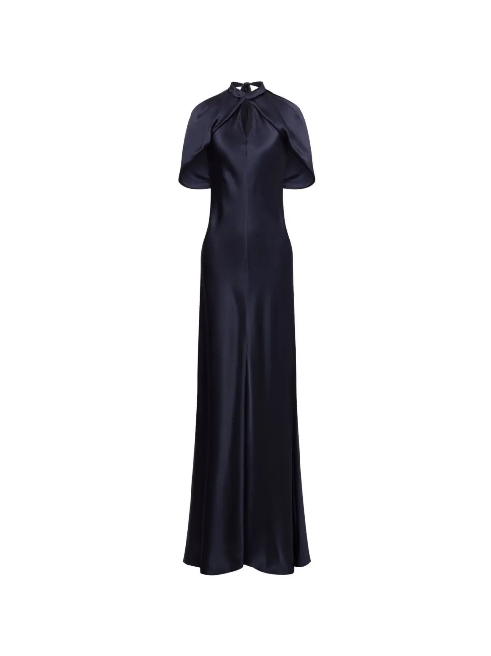 Alberta Ferretti cape-sleeves maxi dress - Blu