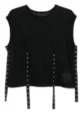 RXQUETTE Snap Linen top - Black