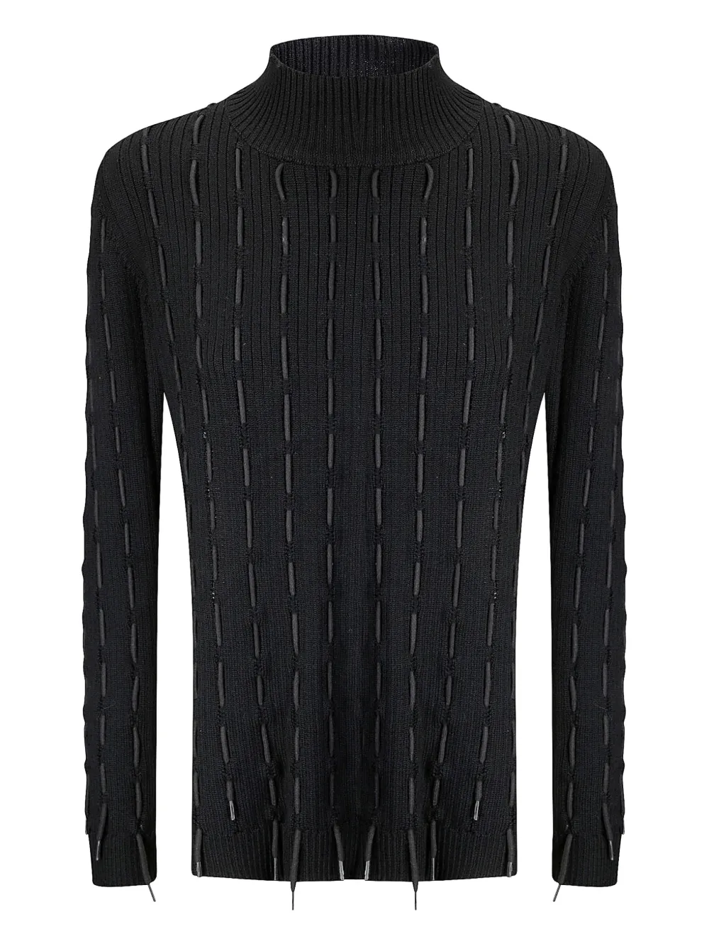 INSTITUTION ribbed turtleneck sweater | Black | Image 1