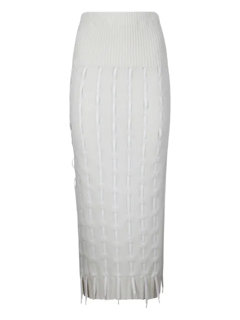 INSTITUTION ribbed midi skirt