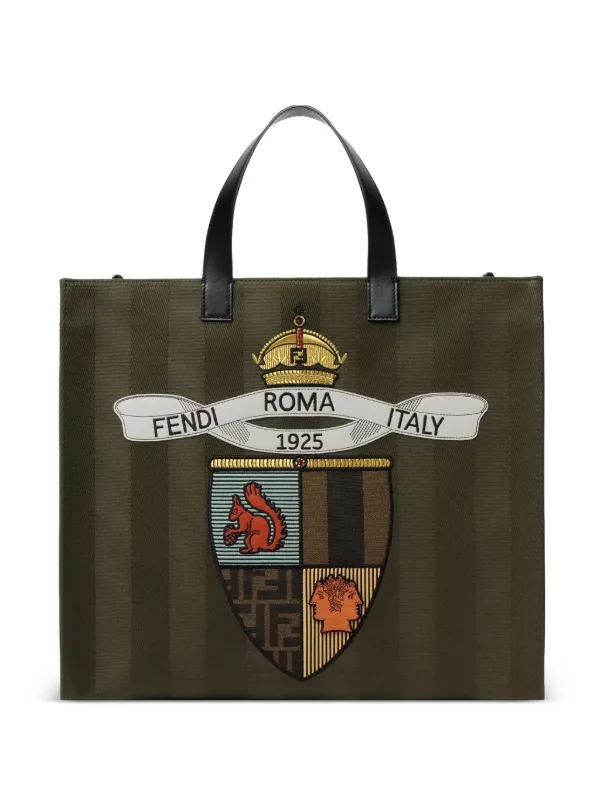 Fendi 【中古】 フェンディ FENDI ハンドバッグ グリーン キャンバス