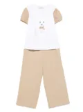 TWINSET Kids teddy bear-print trousers set - Brown