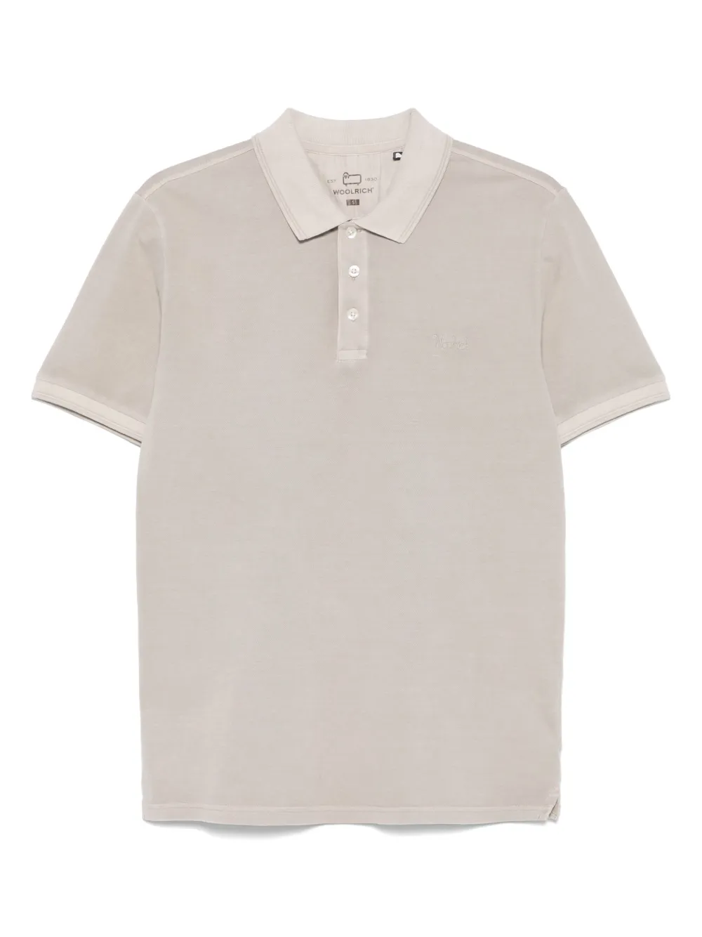 Woolrich playera tipo polo de piqué | gris | Image 1