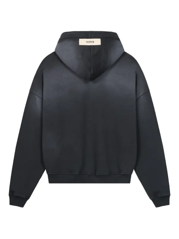 ROUGH. Graphic zip-up Hoodie | Black | FARFETCH