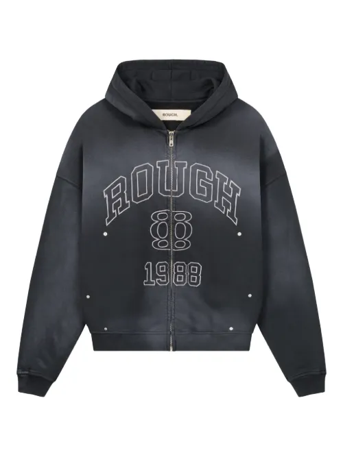 Hoodie zippé à imprimé graphique - ROUGH. - Modalova
