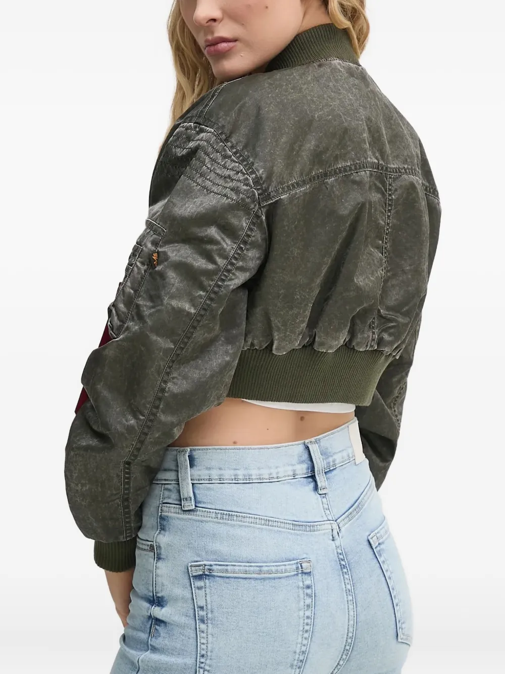 Alpha Industries Bomberjack met rits Groen