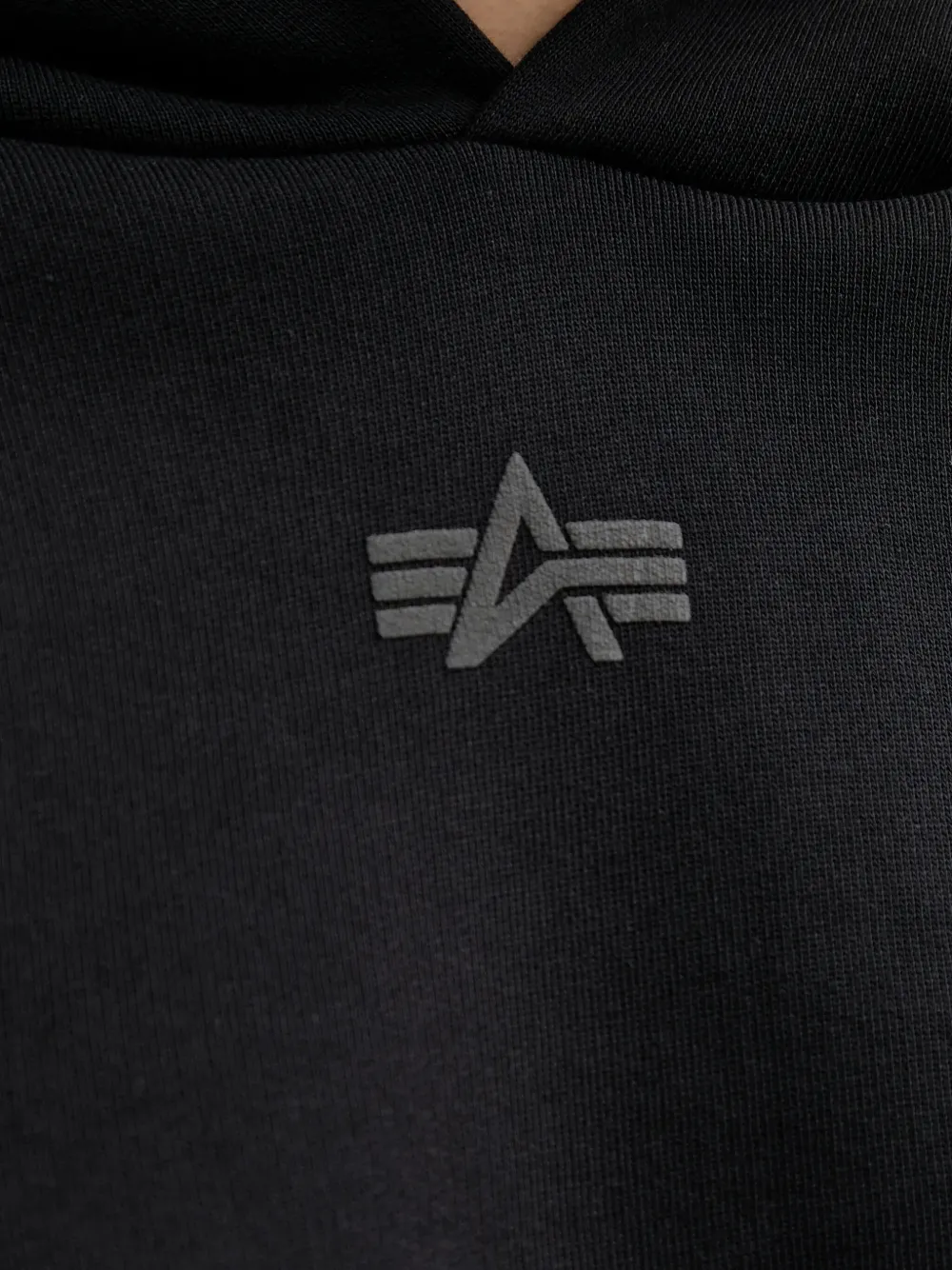 Alpha Industries Hoodie met logoprint Zwart
